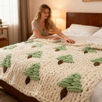Großhandel Große Schwere Warme Chunky 100% Acryl Chenille Zopfmuster Gestrickte Wurfdecken für Winter Sofa Bett