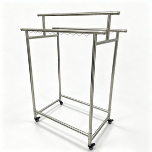 Séchoir à linge moderne en acier inoxydable, pliable et télescopique, durable - Product Image 1