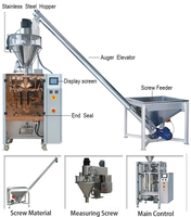Machine de remplissage semi-automatique à vis sans fin de pointe pour poudre de farine/amidon/albumine avec trémie doseuse, certification CE