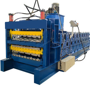 Drei schicht ige Trapez blech walzen form maschine Metalldach maschine Preis - Product Image 1