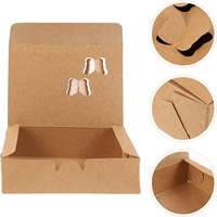 Emballage en papier kraft personnalisé de qualité alimentaire boîte de burger de poulet frit français paquets à emporter conteneur à emporter boîte d'emballage alimentaire