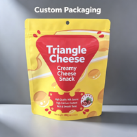 Sachet refermable personnalisé imprimé, recyclable, avec trou de suspension, en plastique alimentaire pour lait et snacks gélifiés
