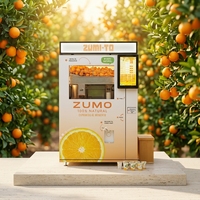 Automatische versgeperste sinaasappelsap-automaat met touchscreen voor sinaasappel- en appelsap