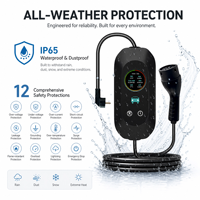 Chargeur de voiture électrique portable intelligent avec contrôle par application, 7 kW, 32 A, courant réglable, prise Type 2 CEE, IEC 62196-2, câble de charge rapide pour voiture électrique