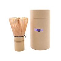 Fouet à Matcha Bai Benli Personnalisé avec Logo, 100 Brins Chasen, en Tube en Papier Kraft pour Poudre de Matcha