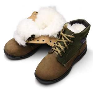 <span class=keywords><strong>Zapatos</strong></span> de algodón gruesos y cálidos de gama alta para hombres, <span class=keywords><strong>zapatos</strong></span> de algodón de cabeza grande retro, botas de algodón a prueba de frío para exteriores - Product Image 1