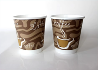 Gobelets à café jetables en papier à double paroi de 8 oz, imprimés café brun, gobelets en papier écologiques pour café, latte chaud à emporter