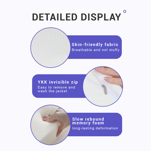 Oreiller cervical orthopédique pour dormeurs sur le côté, en mousse à mémoire de forme, ergonomique, réglable, soutien du cou, oreiller pour un sommeil profond - Product Image 3