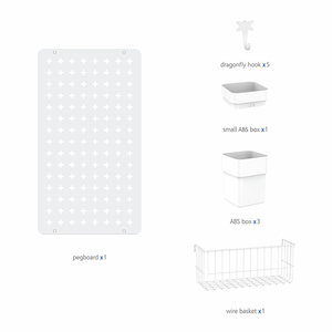 Wireking 4 hiển thị giá từ hút đóng đinh tường DIY <span class=keywords><strong>Pegboard</strong></span> Tường Tổ chức kệ và móc - Product Image 5