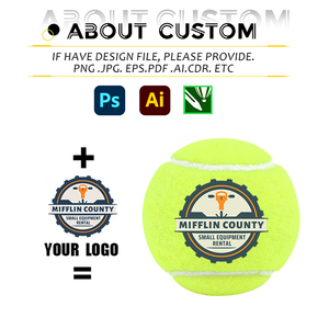 Toptan özel tenis logosu profesyonel kişiselleştirilmiş plaj eğitim atma uygulama topları Pet oyuncaklar kauçuk tenis topları - Product Image 2