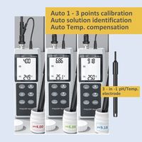 PH Meter Digital portabel biaya rendah, Kit lengkap dengan Sensor pH Temp Sensor LCD besar untuk pengujian kualitas air
