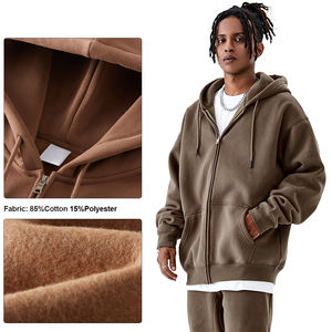 بيع بالجملة مخصص Gsm مزيج القطن الثقيل بذلة رياضية فارغة الشارع هوديي وسراويل رياضية للرجال - Product Image 3