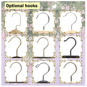 Logo personalizzato appendiabiti in legno per extension per capelli legno bianco con grucce nere <span class=keywords><strong>e</strong></span> Clip a gancio in oro per uso armadio <span class=keywords><strong>e</strong></span> <span class=keywords><strong>cucina</strong></span> - Product Image 6