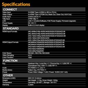 AVMatrix KM32-<span class=keywords><strong>4K</strong></span> <span class=keywords><strong>4K</strong></span> HDMI ระบบโครมาคีย์แบบเรียลไทม์, มาสเตอร์, ซอฟต์แวร์คอมโพสิตติ้งคีย์อิน <span class=keywords><strong>4K</strong></span> Ultra HD DSK PIP สำหรับการผลิตภาพสดระดับมืออาชีพ - Product Image 6
