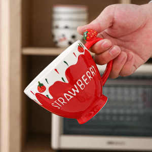 Factory Direct Ceramic Strawberry Red <b>Mug</b> <b>Cute</b> Coffee <b>Mug</b> Ceramic Classic Ceramic Coffee <b>Mugs</b> - Product Image 2