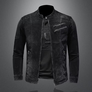 Veste en jean tendance de haute qualité pour hommes, style européen et américain, élégante, décontractée, en velours côtelé uni, de la boutique. - Product Image 2