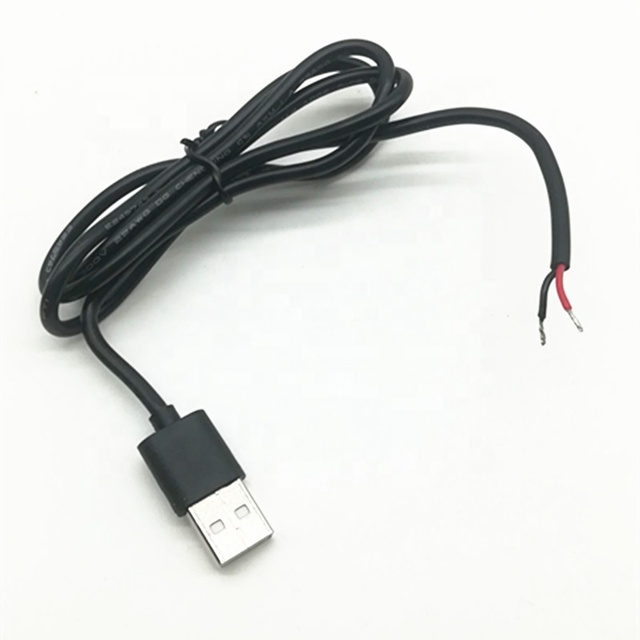 Custom 24awg 2C 5V Charging Usb Cable Pigtail