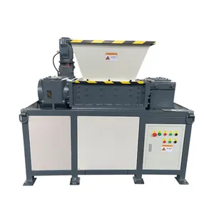 waste aluminum plastic shredder machine/waste pcb board double shaft shredder