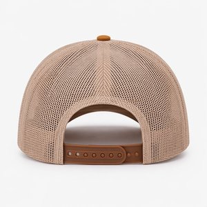 Gorra de malla de 5 paneles con logo bordado T&L, 100% algodón, ajustable, estilo urbano, gorra común para campamento, gorras - Product Image 4