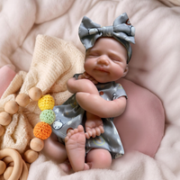 Corps réaliste lesté de 13 pouces |   Poupées reborn pour filles, corps entier en silicone platine, nouveau-né endormi, détails réalistes, cadeau