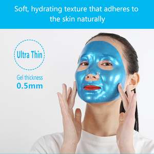 Oem Odm ไฮโดรเจลแผ่นให้ความชุ่มชื้นสำหรับใบหน้า,มาสก์บำรุงผิวปกป้องผิวจากวีแกนทางการแพทย์คอลลาเจนให้ความชุ่มชื้นบางสีฟ้า - Product Image 2