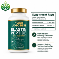 Peptides d'élastine marine 1000mg en capsules – Soutien de l'élasticité cutanée – Complément alimentaire – 60 capsules – Marque privée – Nutrition beauté