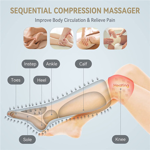 Jambe Pneumatique Intermittente Compressie <span class=keywords><strong>Massage</strong></span> Bottes Pour L'œdème Dispositif de Compression D'air Masseur De Pieds - Product Image 5