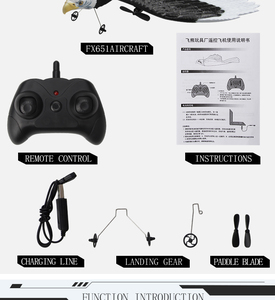 HOSHI FX651 Avion en mousse RC Planeur 405mm <span class=keywords><strong>Envergure</strong></span> de simulation Aile d'<span class=keywords><strong>aigle</strong></span> Avion radiocommandé 2.4G Radiocommande Planeur Avion Jouets - Product Image 6