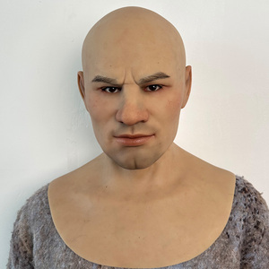 Máscara de Silicona Realista de Cabeza Completa con Cabello y Barba Injertados, para <span class=keywords><strong>Hombre</strong></span> Joven, <span class=keywords><strong>Disfraz</strong></span> de Cosplay, Accesorios de <span class=keywords><strong>Disfraz</strong></span> - Product Image 4