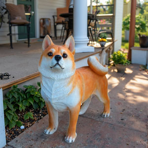 2025 חם מכירה שרף כלב פיגורנים אקיטה כלב צלמיות עומד קישוט קישוט הבית גן קישוט חיצוני מקורה - Product Image 6