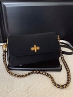 Sac bandoulière en daim pour femme, sac à main rétro en cuir PU avec chaîne et fermoir doré, petit sac à rabat pour dames