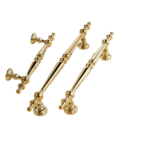 Poignées de meuble modernes de luxe en laiton massif plaqué or PVD pour salle de bain, tiroir, mobilier, ameublement - Product Image 1