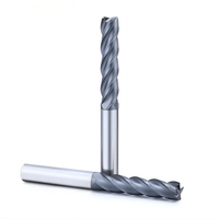 Fraise à queue carrée longue à 4 dents, revêtement AlTiN, pour usinage CNC de métaux, support ODM/OEM personnalisé