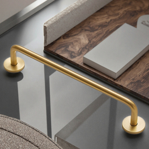 Long Handle Modern Minimalist Light Luxury Brass Furniture Handle and <b>Knob</b> Durable Vintage Gold Finish <b>Dresser</b> Usage - Product Image 6