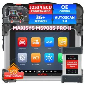 Autel MaxiSys MS908S प्रो द्वितीय J2534 ईसीयू प्रोग्रामिंग वाहन उपकरण OBD2 मर्सिडीज के लिए कार स्कैनर डिवाइस की तुलना में बेहतर MK908P