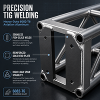 Structure de scène extérieure en aluminium 6082 T6 soudée sur mesure, haute qualité, robuste, pour la location