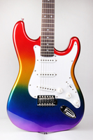 Chine vente en gros prix de mise à niveau pas cher haute qualité débutant ST tilleul corps personnalisé gauche droitier guitare électrique à vendre