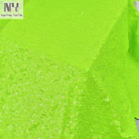 Tissu Nanyee Textile fantaisie, mini-sequins extensibles de 3 mm, sequins brillants vert herbe, tissus élastiques