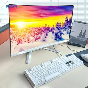 站在all-in-one + pc 21.5 27 23.8英寸i7 8gb迷你桌面all in one pc准系统弯曲电脑i3 i5 带电池