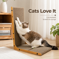 Griffoir vertical pour chat sur mesure OEM/ODM avec panneau latéral en MDF et plateau en carton ondulé – Fournisseur d'usine