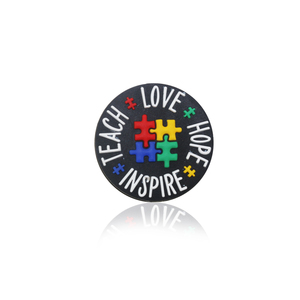 ลูกปัดซิลิโคนแบบกำหนดเองปี 2024 ลาย Autism Love Hope สำหรับสร้างแรงบันดาลใจ สอนสร้างสรรค์ ใช้ทำเครื่องประดับ ของตกแต่งพวงกุญแจ และของเล่นกัดสำหรับเด็ก - Product Image 2