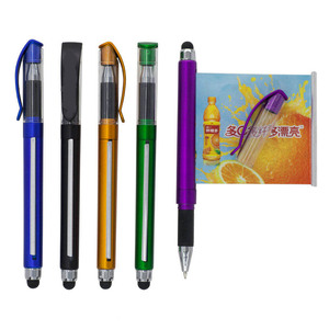 Bannière coulissante personnalisée Logo Stylo promotionnel en plastique Stylo à bille publicitaire avec drapeau bon marché et efficace - Product Image 2