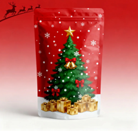 Sacs de Noël personnalisables et recyclables, disponibles en différents styles, adaptés pour contenir des bonbons et de petits objets décoratifs