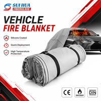 Couverture anti-feu réutilisable en silicone pour voiture, résistante aux hautes températures, en fibre de verre, pour le contrôle des incendies des véhicules électriques et la protection des flottes