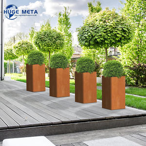 Оптовые металлические кашпо из кортеновской стали для цветочных магазинов - Product Image 4