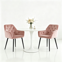 Fauteuil moderne rembourré en velours capitonné pour salon, appartement, café, hôtel