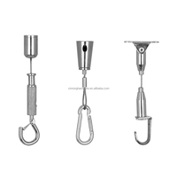Kits suspendus de suspension de câble métallique d'acier inoxydable de prix usine pour l'éclairage acoustique de panneau de LED