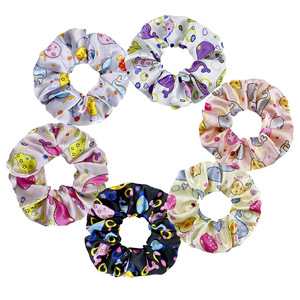 BELLEWORLD-diademas elásticas con estampado <span class=keywords><strong>de</strong></span> <span class=keywords><strong>unicornio</strong></span> para niña, gomas para el pelo con estampado <span class=keywords><strong>de</strong></span> flores y corazones, scrunchie <span class=keywords><strong>de</strong></span> satén - Product Image 2