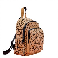 Tas Ransel Gabus Geometris Tahan Air, Penutup Tali, Lapisan Poliester, Anti Maling, Premium Matte, Tas Punggung Travel Sehari-hari