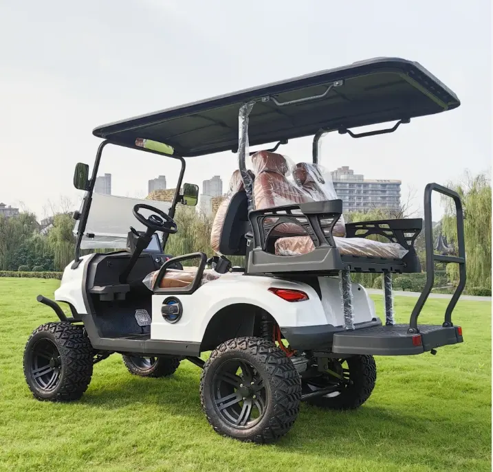 短い充電時間長いバッテリー寿命4人乗り電動ゴルフカートトラックカーアクセサリー3-42席ゴルフカート